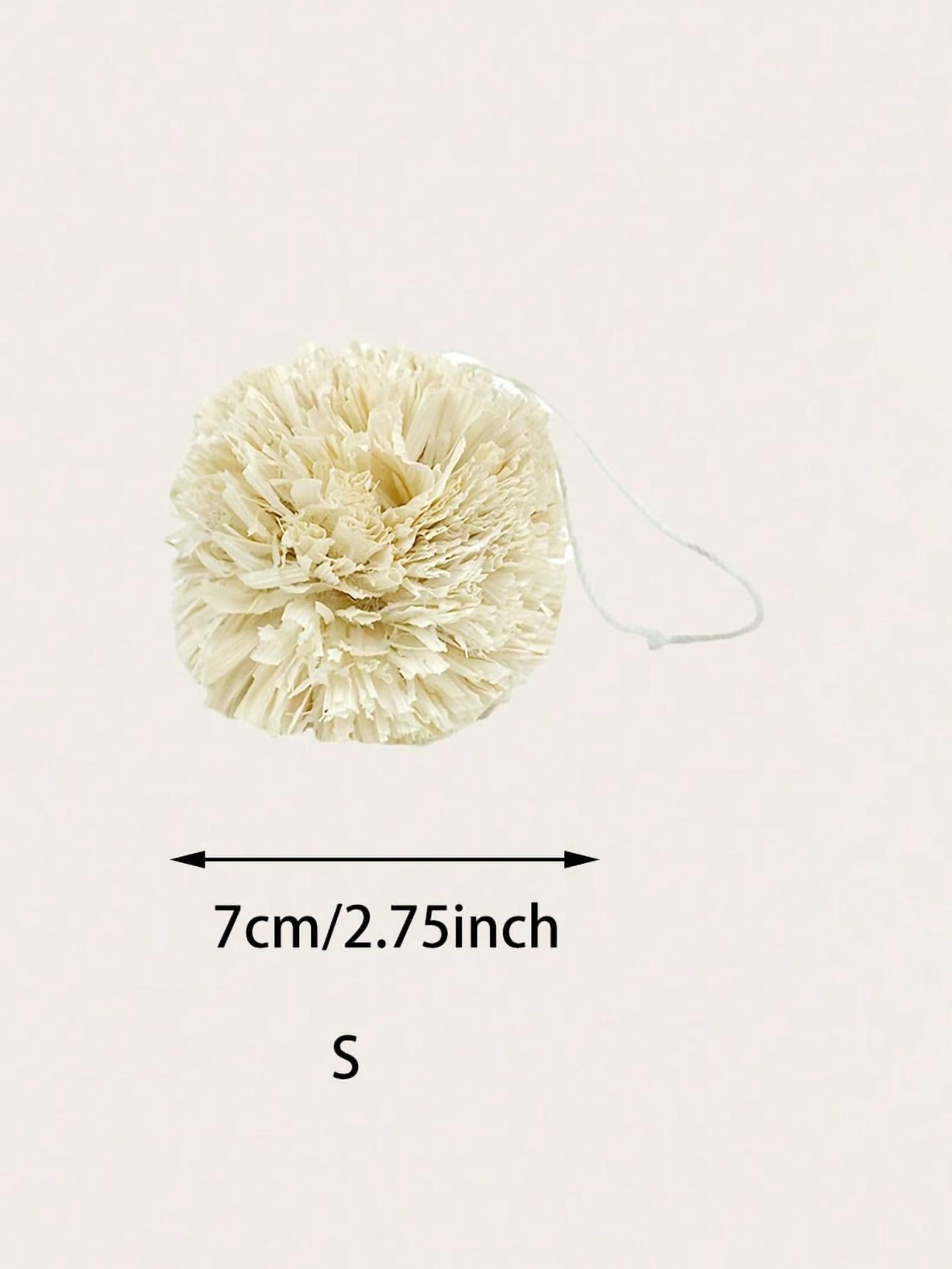 

1pc-Rabbit Corn Leaf Ball Rabbit Guinea Pig Totoro Teeth Grinding Toy Snack Corn Leaf Teeth Grinding Ball бежевий