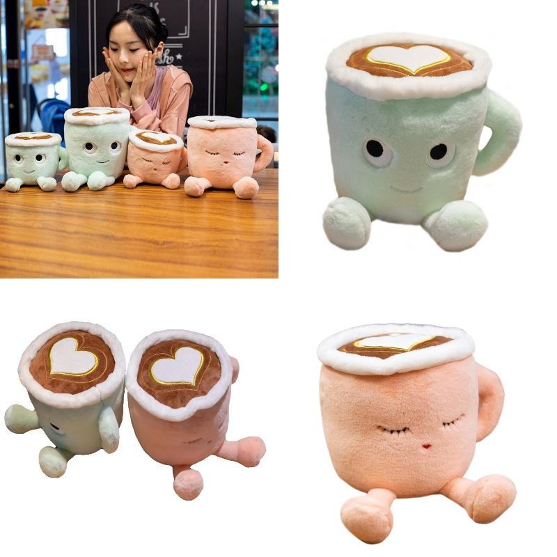 Cute And Comfy Matcha Latte Coffee Cup Plush Toy For Cozy Decor