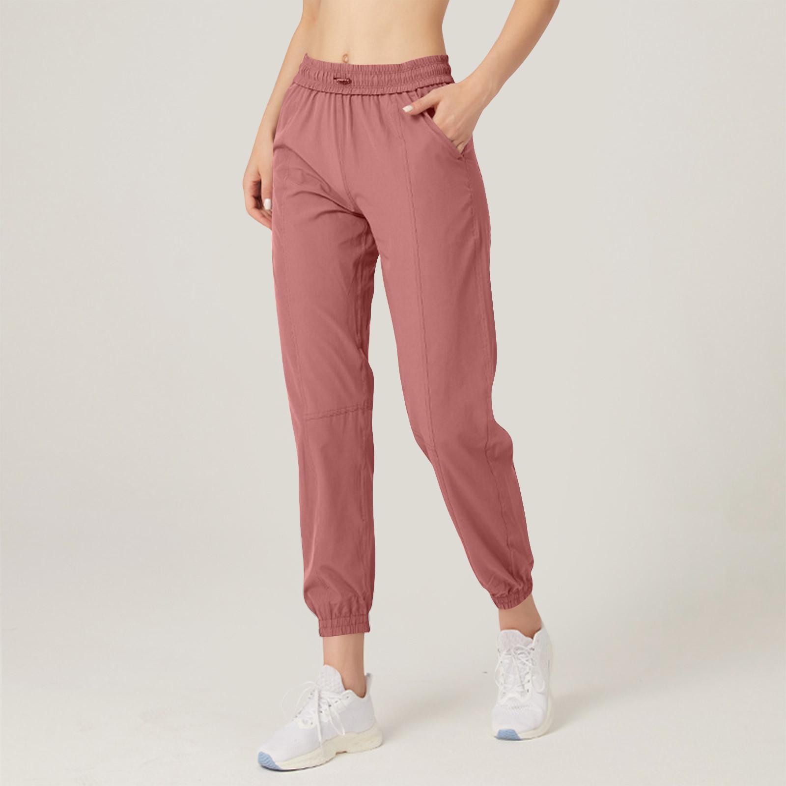 

Жіночі капрі з кишенями вільного крою повсякденні штани Одягнені легкі жіночі мішкуваті штани-карго для походів XL Кіновар