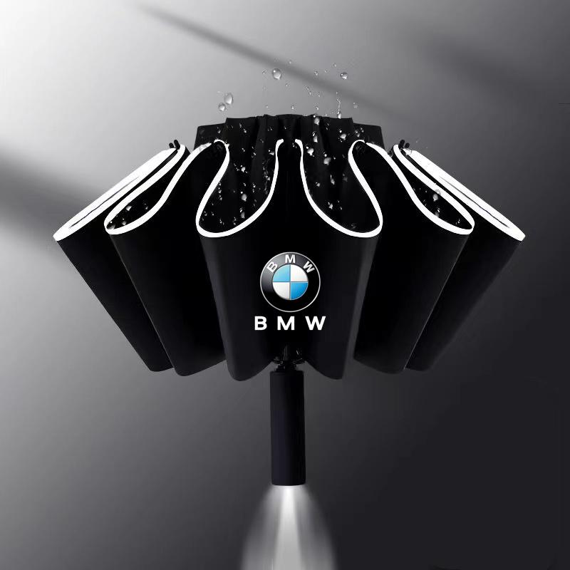 AAAQQ1 Car With LED Flashlight Reflective Stripe Reverse Umbrellas For BMW M 1 2 3 4 5 7 Series X1 X3 X4 X5 X6 X7 F10 F30 E46 E60