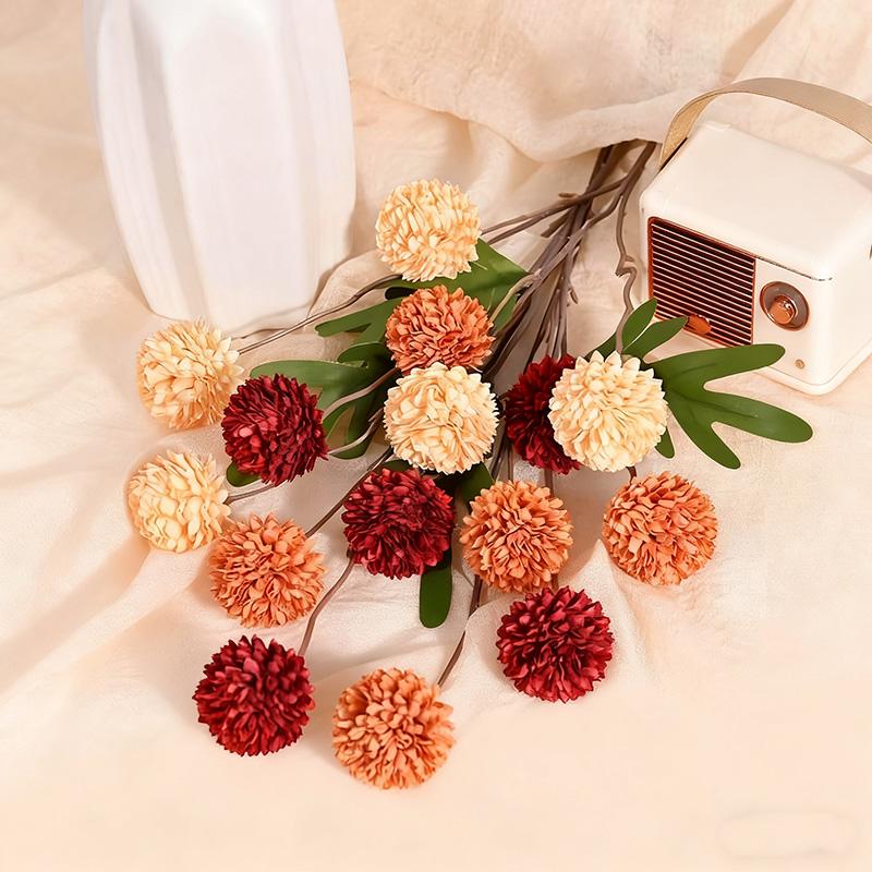 50cm Bouquet Fiori Artificiali Piante Con Gambi Crisantemi Decorazione Stanza Casa Fai da Te Tavolo da Pranzo Matrimonio Decorazioni Accessori