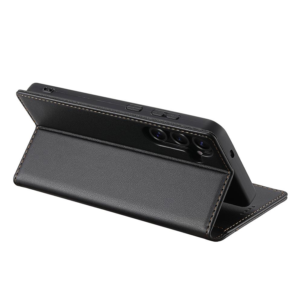 N.BEKUS P3 For Samsung Galaxy S25 FE Case RFID Blocking Wallet Stand PU Leather Flip Phone Cover