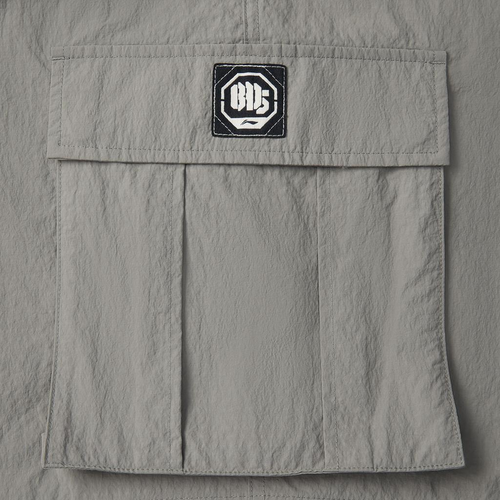 Li Ning Anti-Five Series Sports Minimalist Solid Color Loose Casual Shorts Men Shorts Iron-Gray AKSV031-5