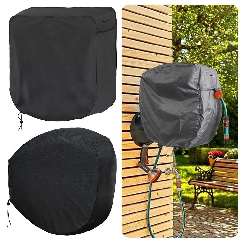 Black Insulated Hose Cover UV Resistant Waterproof Extendable Hose Cover 210D Oxford Cloth Durable Hose Reel Protect Cover