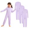 Ropa Adaptativa Especial para Niños y Niñas Unisex Conjunto de 3 Piezas Mono de Algodón Manga Larga Cremallera Trasera Invisible