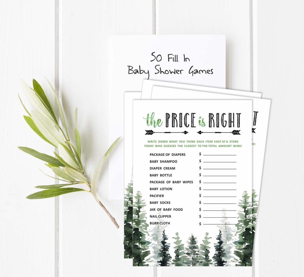 Inkdotpot 50 BabyA  AlphabetA  ABCA  GameA  Greenery Baby Shower Game Greatest Adventure Party
