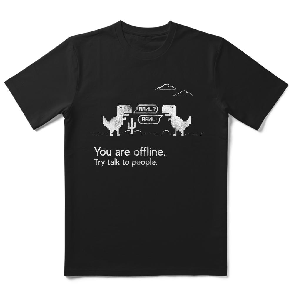 T-shirt Estiva Casual Larga Girocollo Uomo Donna Traspirante Comoda Puro Cotone con Stampa Gioco Dinosauri