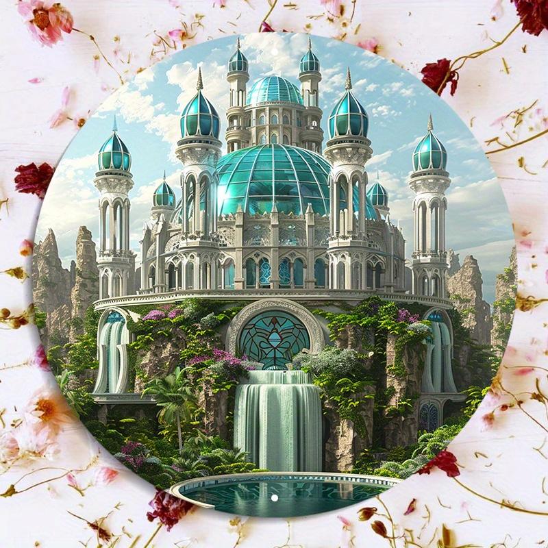 CIFBUY Vintage Metal Wall Art Waterproof Durable Aluminum Wall Art Inch Round For Home Decor Bar Cafe Dorm Room Decoration