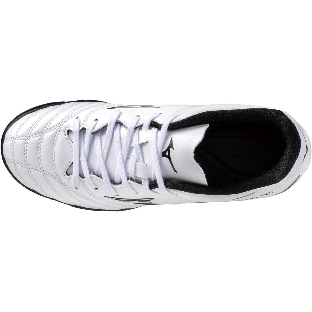 Mizuno Monarcida Neo 3 Elect Jr Soft Comfortable Versatile Non-Slip Durable Low-Top Youth Soccer Shoes Kids sneaker White Black P1GE242509