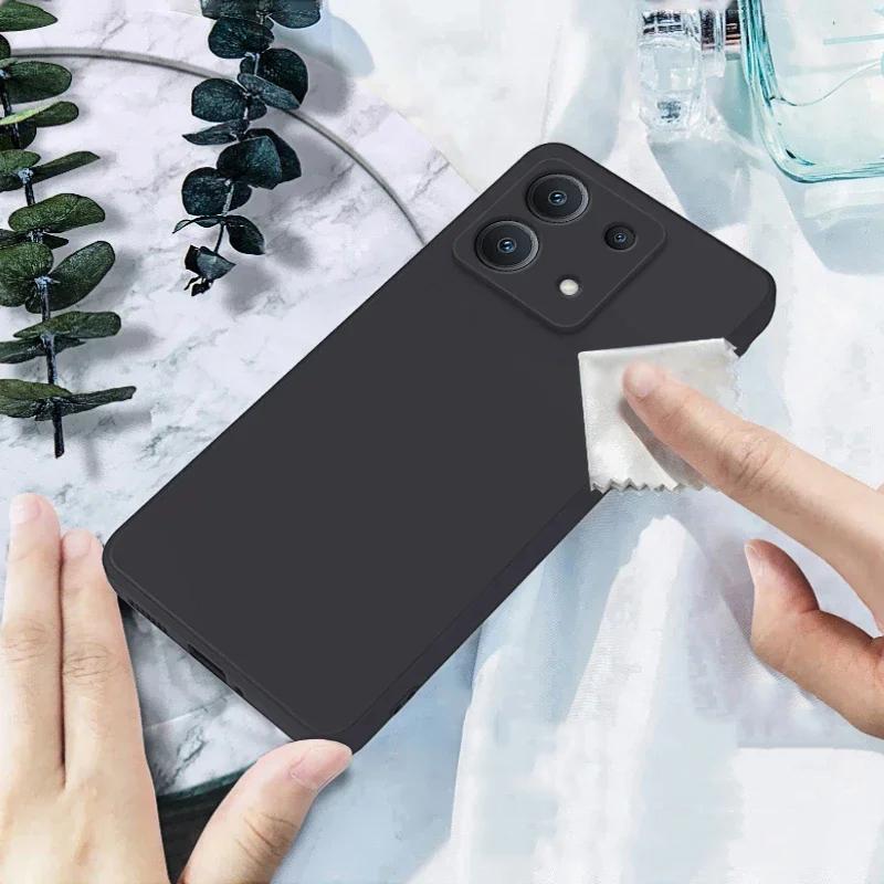 Custodia per telefono in silicone liquido morbido quadrato opaco per Xiaomi Redmi Note 13 12 11 Pro 12S 11S K70E 13C 11A M4 M5 X4 X5 X6 Pro 5G 4G Cover