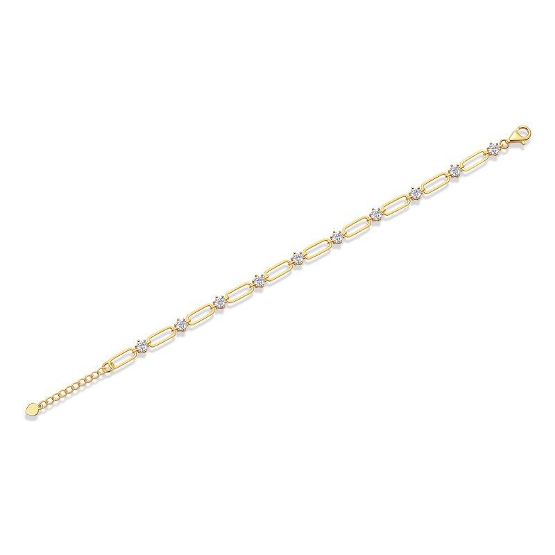 925 Silver Moissanite Bracelet Bracelet Women'S Premium Ins Wind Gold Chain Hand Jewelry