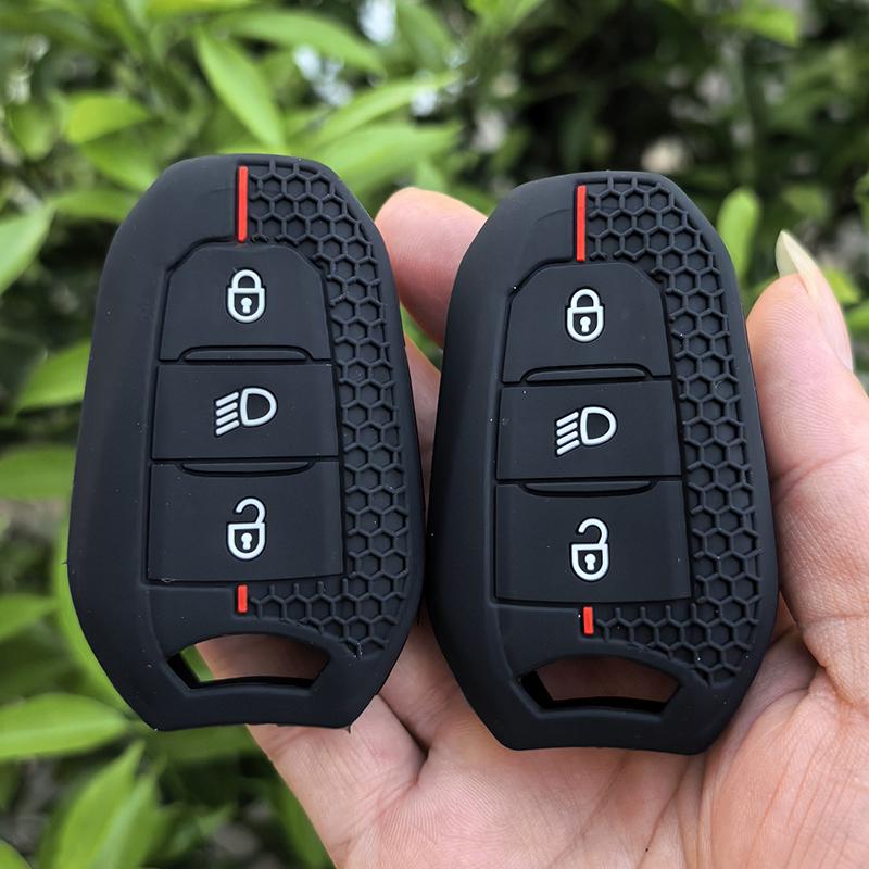 For Citroen C4 C5 C6 C3-Xr Silicone Car Remote Key Case Cover For Peugeot 308 408 508 2008 3008 4008 5008 Accessories Shell Fob