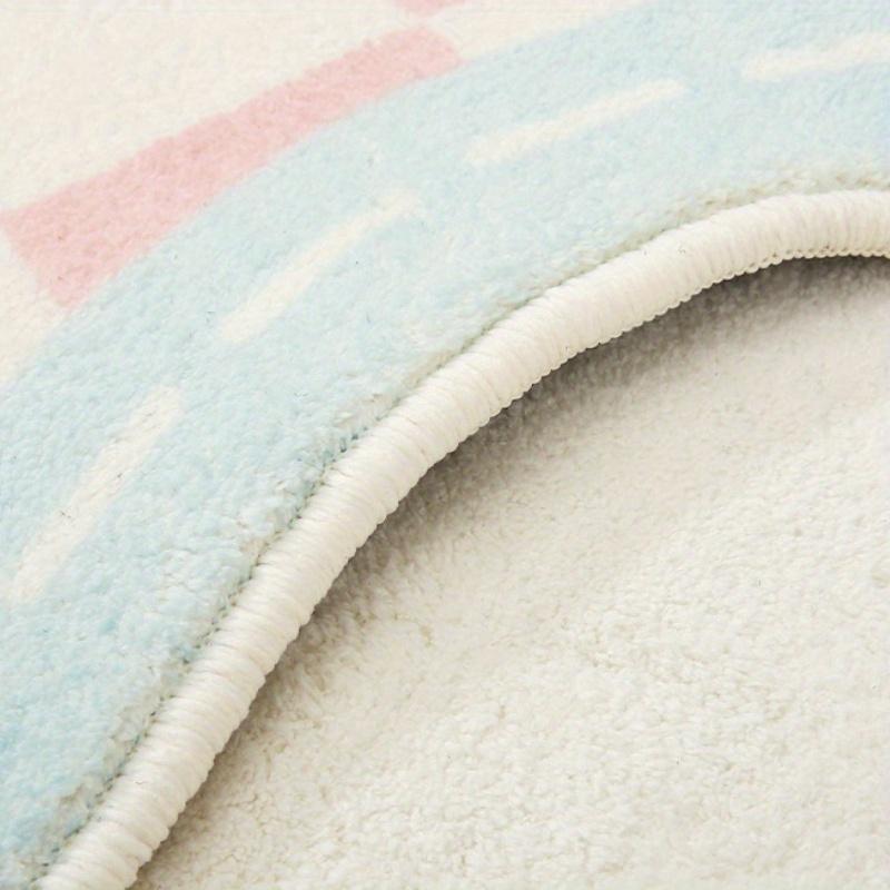 Dopamine Colorful Bedroom Decor Carpet Cartoon Style Carpets for Living Room Fluffy Soft Plaid Rug Home Thicken Pink Stripe Mat