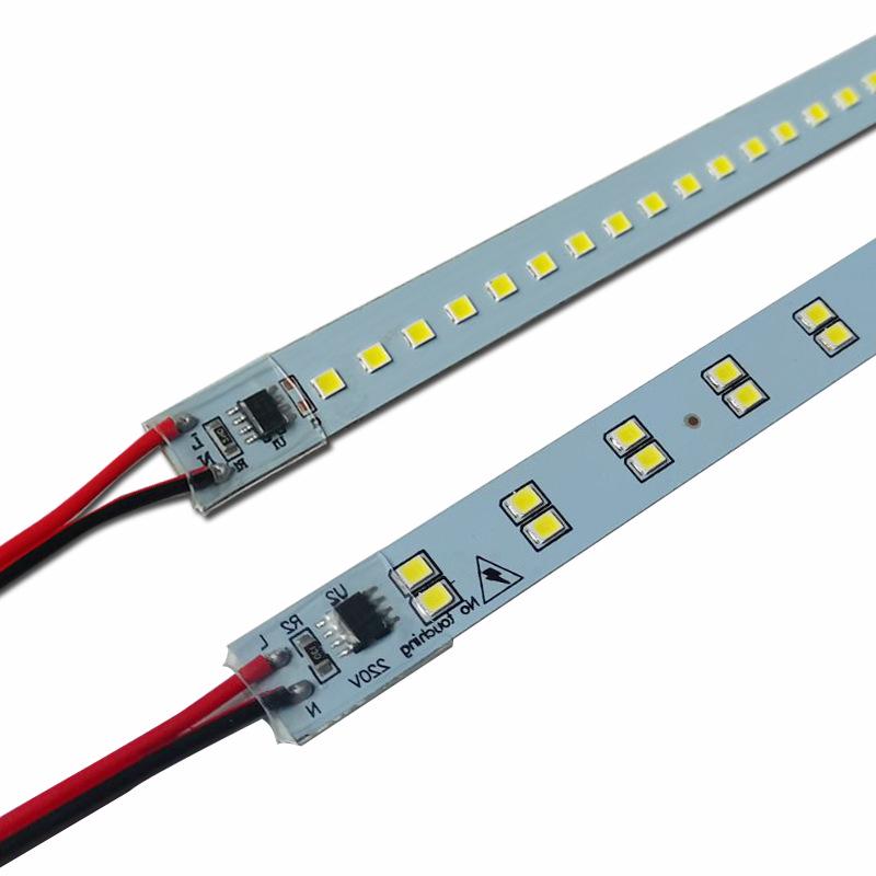 220V LED Hard Light Strip: Replacement Strip for Cigarette and Alcohol Display Cabinets with Self-Adhesive Patch.