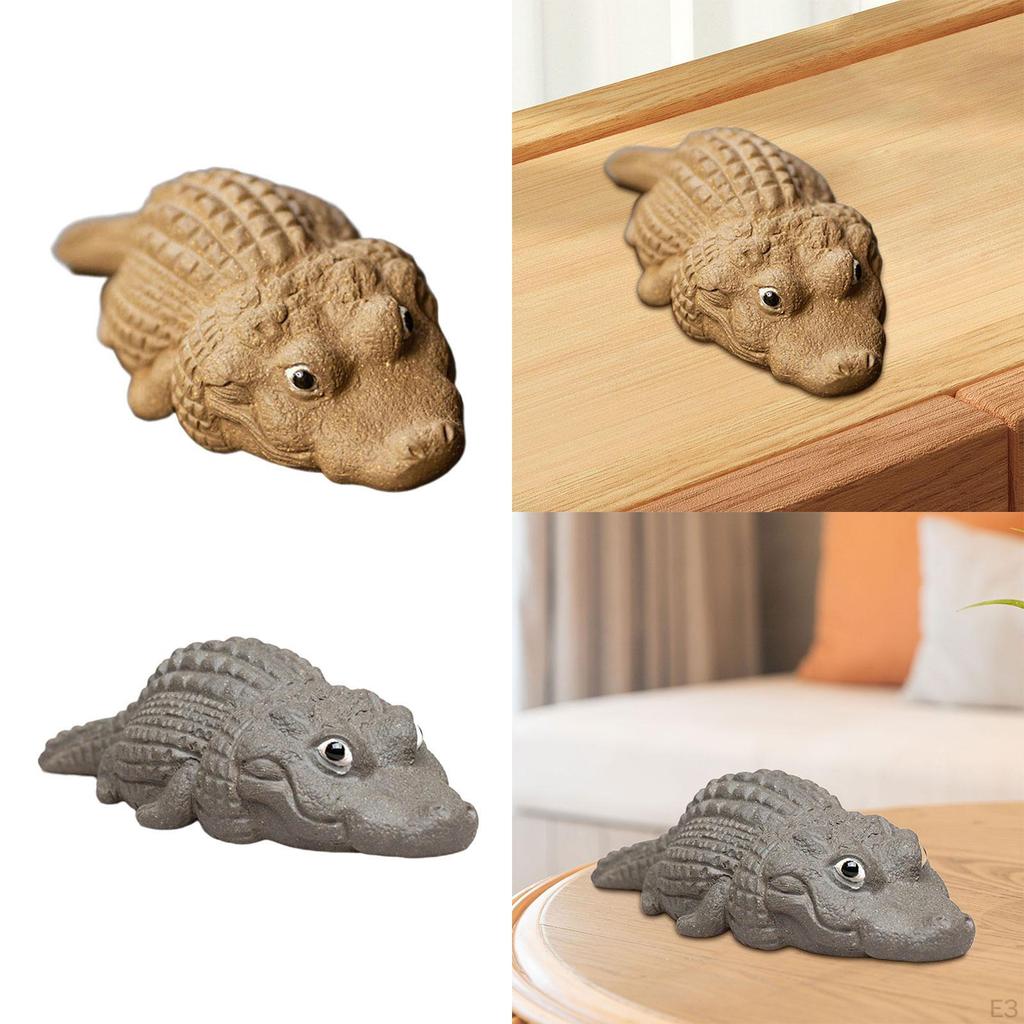 Handcrafted Crocodile Sculpture for Home Decor
