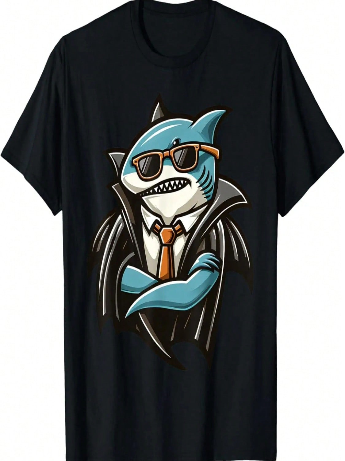 Gangsta Shark With Sunglass T-Shirt S разноцветный