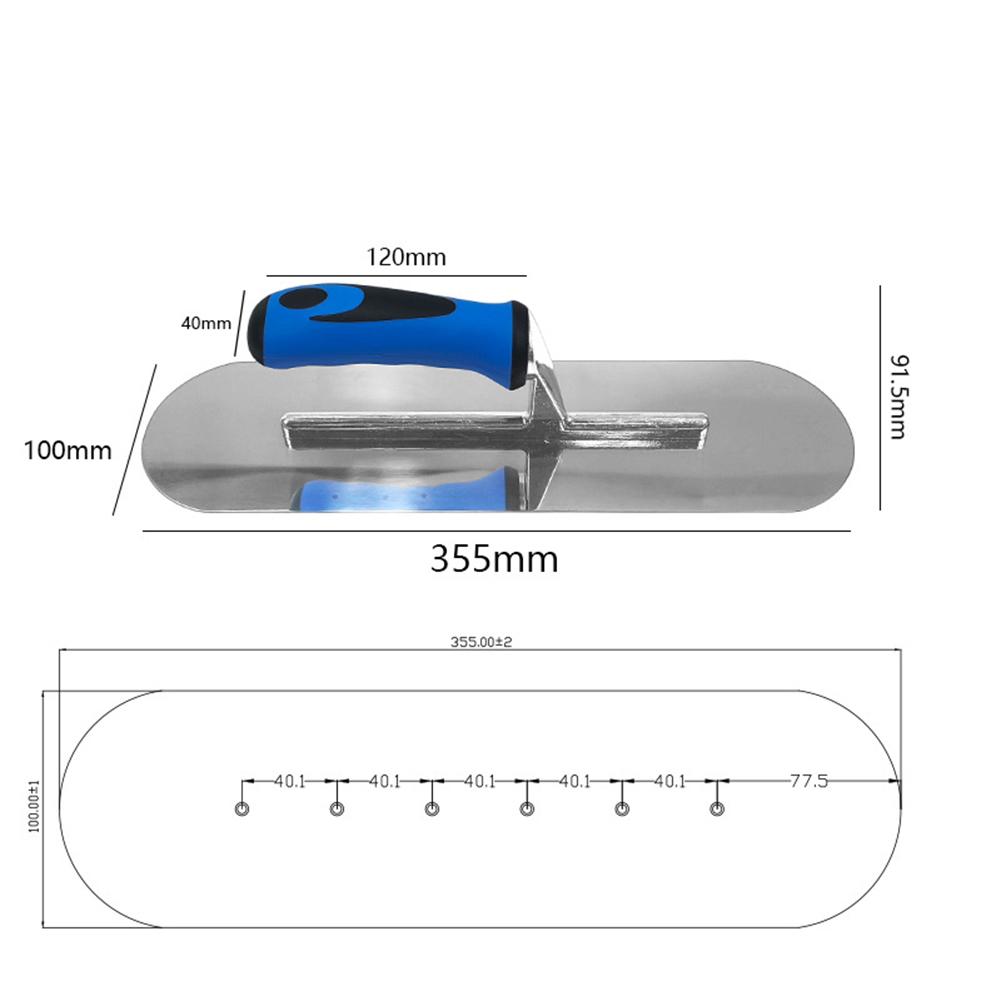 Construction Tools Elliptical Trowel Stainless Steel Trowel