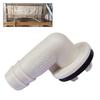 Drain Hose Connector Elbow 15mm/0.59in with Rubber Ring No Leaking Easy to Install for Air Conditioner External Unit