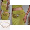Sophisticated Artificial Pearl Flower Gold Waist Chain For Women With Trendy Design
