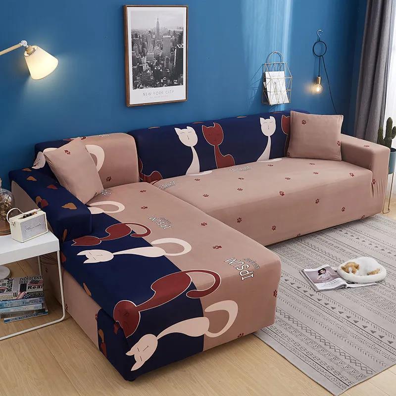 Fire sesonger Universalt Altomfattende Universalt Trekk Gammeldags Skinnsofa Elastisk Sklisikkert Støvtett Sofatrekk
