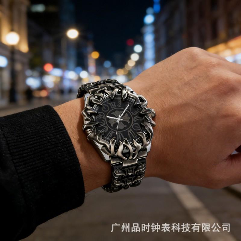 Millennium Alien Claw Watch Men Retro Y2K Cross Iris Quartz Wristwatch
