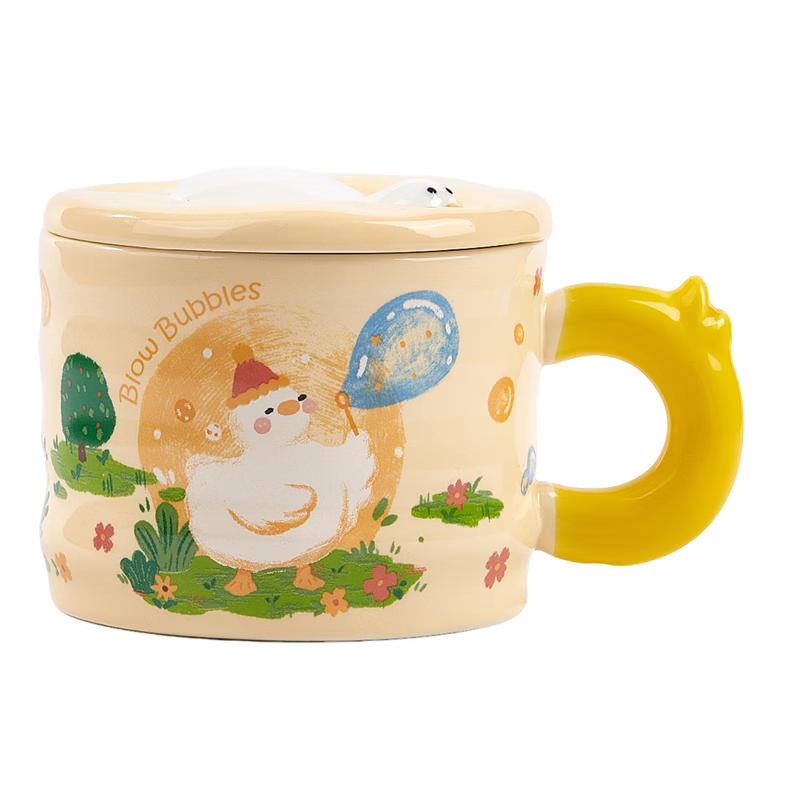 Feiyu Cute Series Ceramic Mugs with Lids
