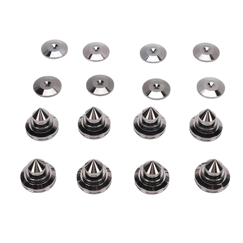 8PCS Speaker Isolation Spikes and Pads Pure Copper Anti Vibration Feet for Amplifiers Subwoofers Turntables CD DVD