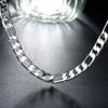 Solid 925 Silver Necklace For Men Classic 12mm Cuban Chain 18-30 Inch Charm High Quality Fashion Jewelry Wedding