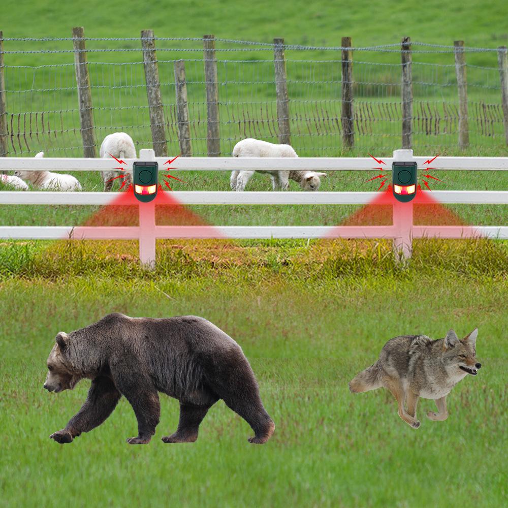 Solar-Powered Infrared Alarm: Motion-Activated Light & Sound Anti-Theft & Animal Repellent