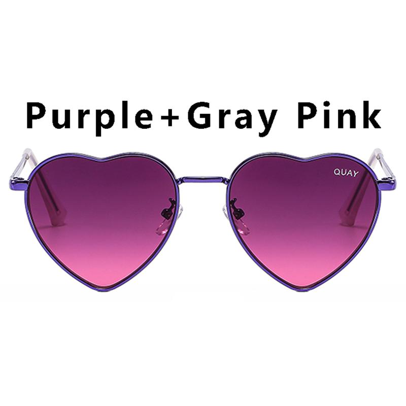 Lunettes de soleil Quay Heartbreaker pour femmes UV400 Designer Mode Rétro Lunettes Douces pour Dames Lunettes de Soleil Sexy Femme