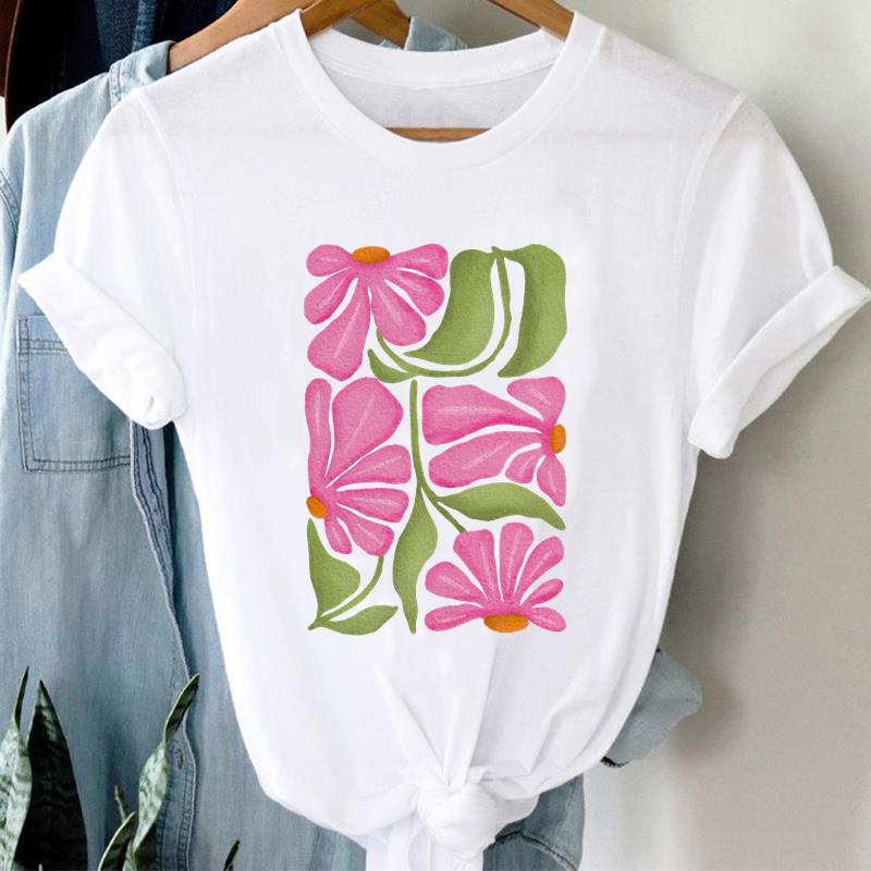 (Asian Size) Butterfly Cute Short Sleeve T-shirts Casual Clothing Printed Female Top T Shirt O-neck Lady Fashion Women Graphic Tee