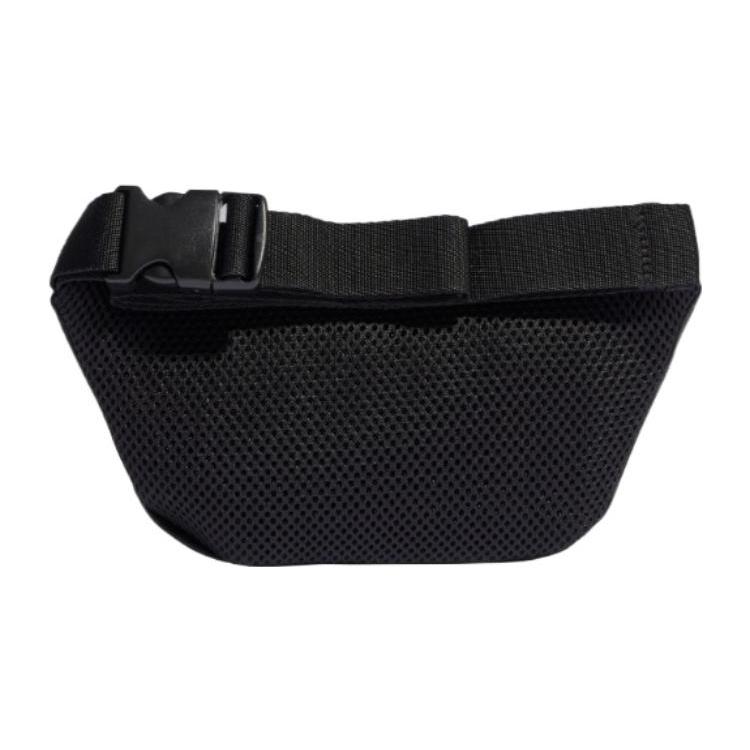 New Adidas Originals Recycled Material Satin Panel Crossbody One Shoulder Fanny Pack Regular Women's Black II3405