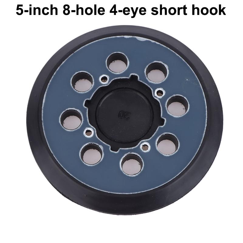 5-Inch 8-Hole Hook Loop Backing Pad for Orbital Sander, Compatible with Electric Polishers & Grinding Discs