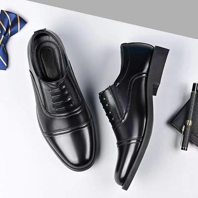 Zapatos de Cuero Charol para Hombre, Casual de Negocios, Formal, Versión Coreana de los Zapatos de Cuero de Punta Británica para Hombre