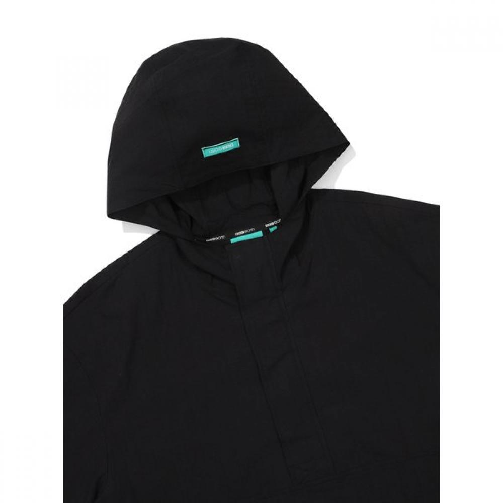 Kangaroo Pocket Hoodie Anorak  Black 