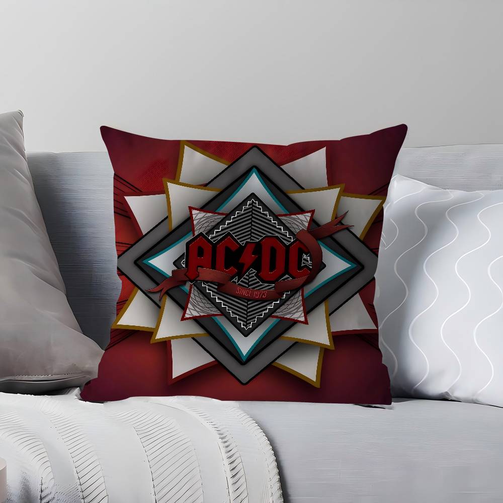 Рок-певец A-AC D-DC Группа Кленовый дизайн Наволочка-подушка Декор счастливого осеннего урожая Праздничный декор Наволочка 12x12Inch