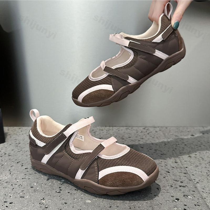 Women Mary Jane Shoes  Spring Autumn New Mesh Breathable Non Slip Casual Shoes Lightweight Comfortable Fashion Outdoor Flats
