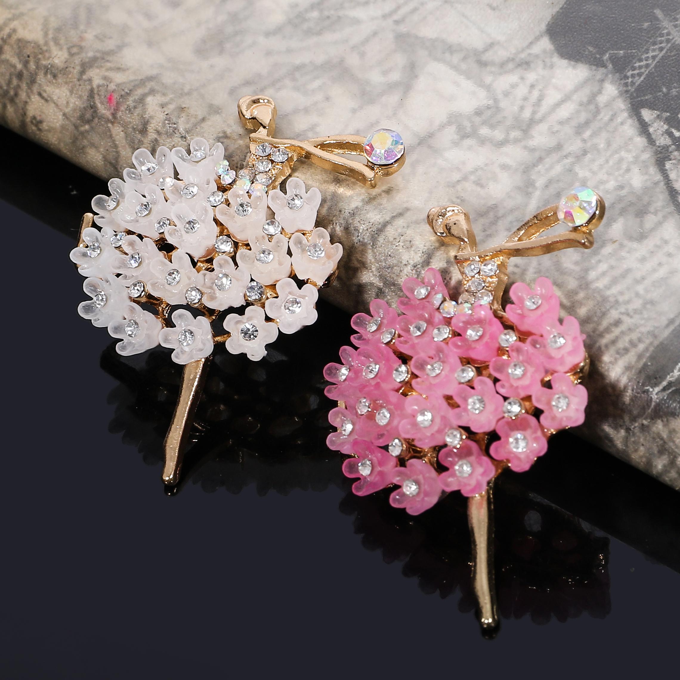 

Engood 20Pcs Resin Ballet Dancing Girl Rhinestone Button Sewing Trim & Embellishments Craft Buckles DIY Hair Wedding Decoration