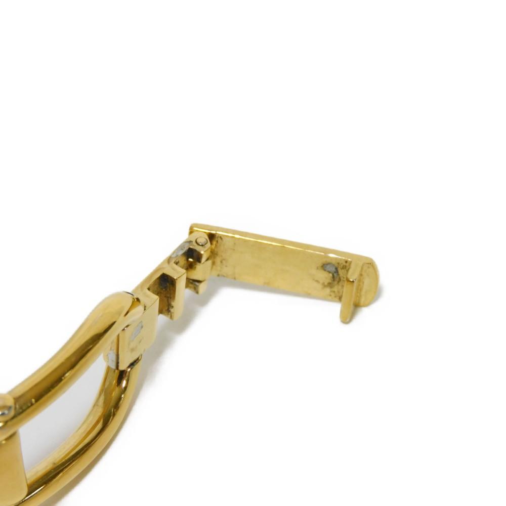 Used 9539 Bangle Watch 1500 7975 Black Dial Quartz Gold Plated Women's from Japan AUTHENTIC