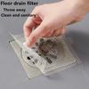 30PCS Shower Drain Hair Catcher Self-Adhesive Floor Drain Stickers Disposable Mesh Sink Strainer Filter For Bathroom kitchen