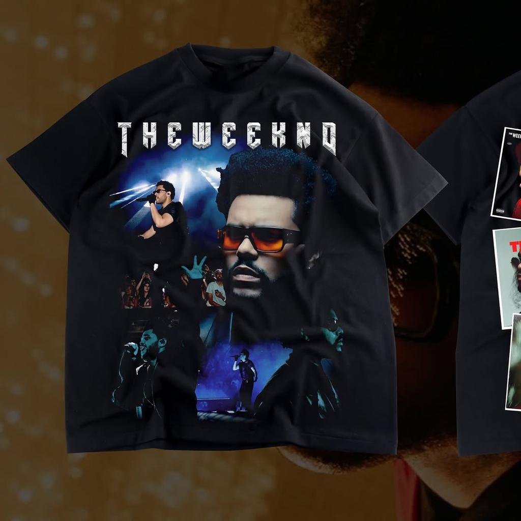 High Quality Harajuku Trendy Tops The Weeknd Men Oversized Printed T-Shirt Streetwear Heavy Cotton Oversized Y2k Male Clothing