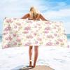 Floral Print Pink Flower Beach Towel Absorbent Lightweight Sand Free Super Soft Fast Drying Swim Towels for The Sports Beach Gym