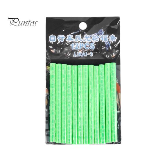 Colorful Wheel Decoration Reflector 12Pcs Bicycle Spoke Skins Wraps Night Riding Universal Easy Bike Accessories To Install Road Mountain Reflectors