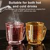 Mouthwash Cup Drop-Resistant Easy to Clean Transparent Bathroom Rinse Cup with Handle Bathroom Accessory