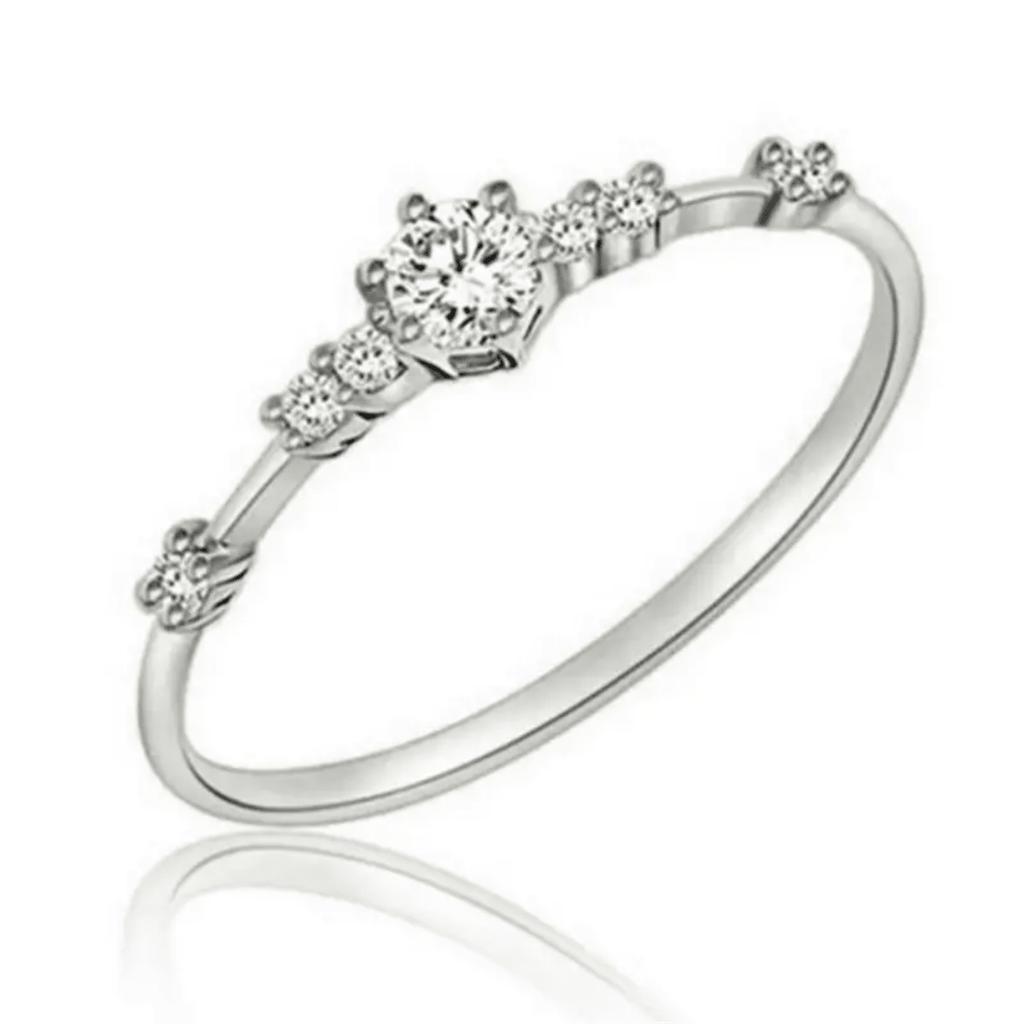 High-end Women's Ring Zircon Ring Delicate Japanese Ring