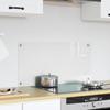 Kitchen Backsplash Transparent 80 X 40 Cm Tempered Glass