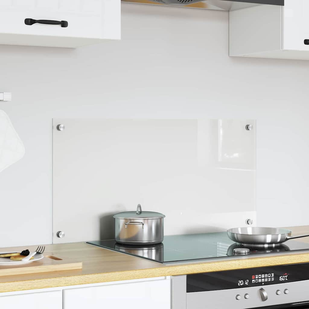 Kitchen Backsplash Transparent 80 X 40 Cm Tempered Glass