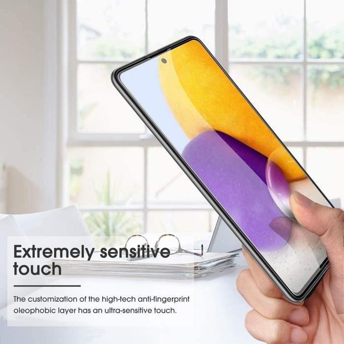 4x verre trempé pour samsung a73 5g, film vitre de protection 9h transparent haute résistance