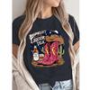 T-shirt da Donna Cowgirl Moda Estiva Borsa da Ragazza Stampata Maglietta da Donna Casual Manica Corta Abbigliamento Femminile Top Tee Maglietta Bianca