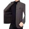 Herren Herbst/Winter Samt Slim Fit Stehkragen Jacke
